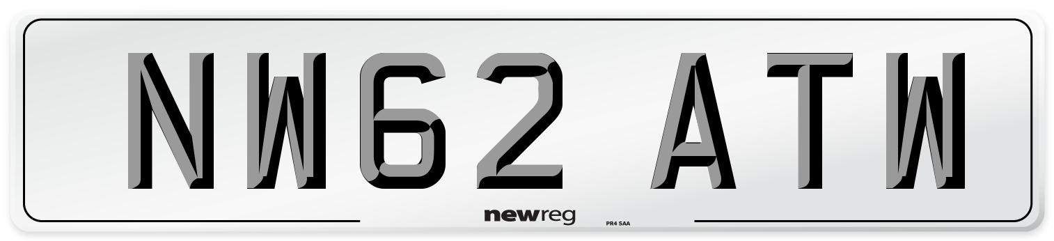 NW62 ATW Number Plate from New Reg